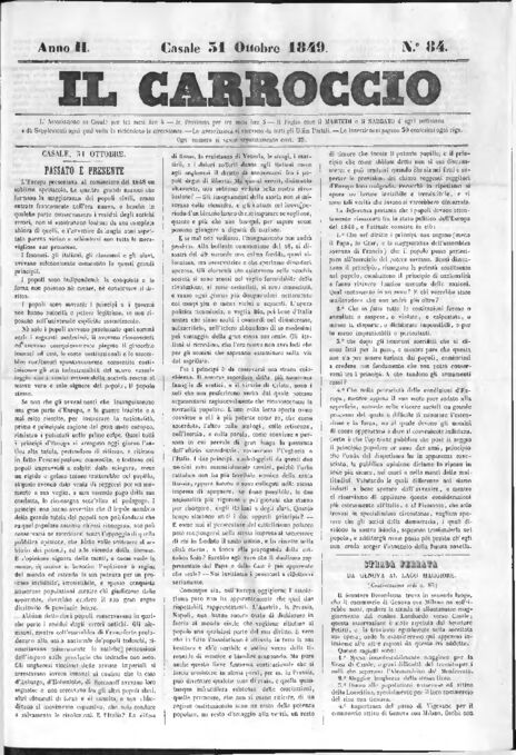 Il Carroccio - Edizione 84 del 31/10/1849